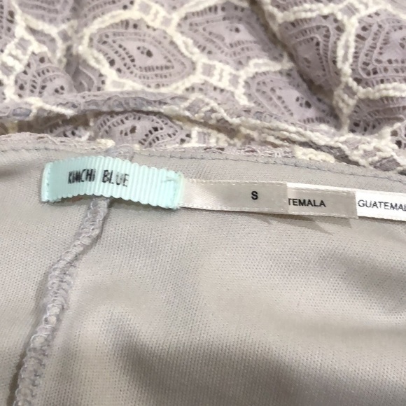 Urban Outfitters Kimchi Blue Mini Dress Size Small Gray Crochet Lace - Picture 5 of 9